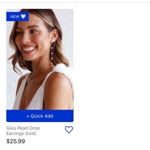 Gaia Pearl Drop Earring Gold